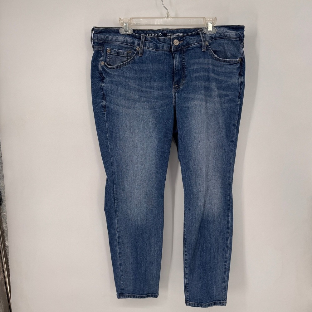 Torrid Perfect Skinny Ankle Jeans Womens 18R Blue Good Vintage Stretch Denim